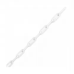 CHAINE PLASTIQUE BLANCHE MAILLE 52 X 21 (vendue par 1.5M)