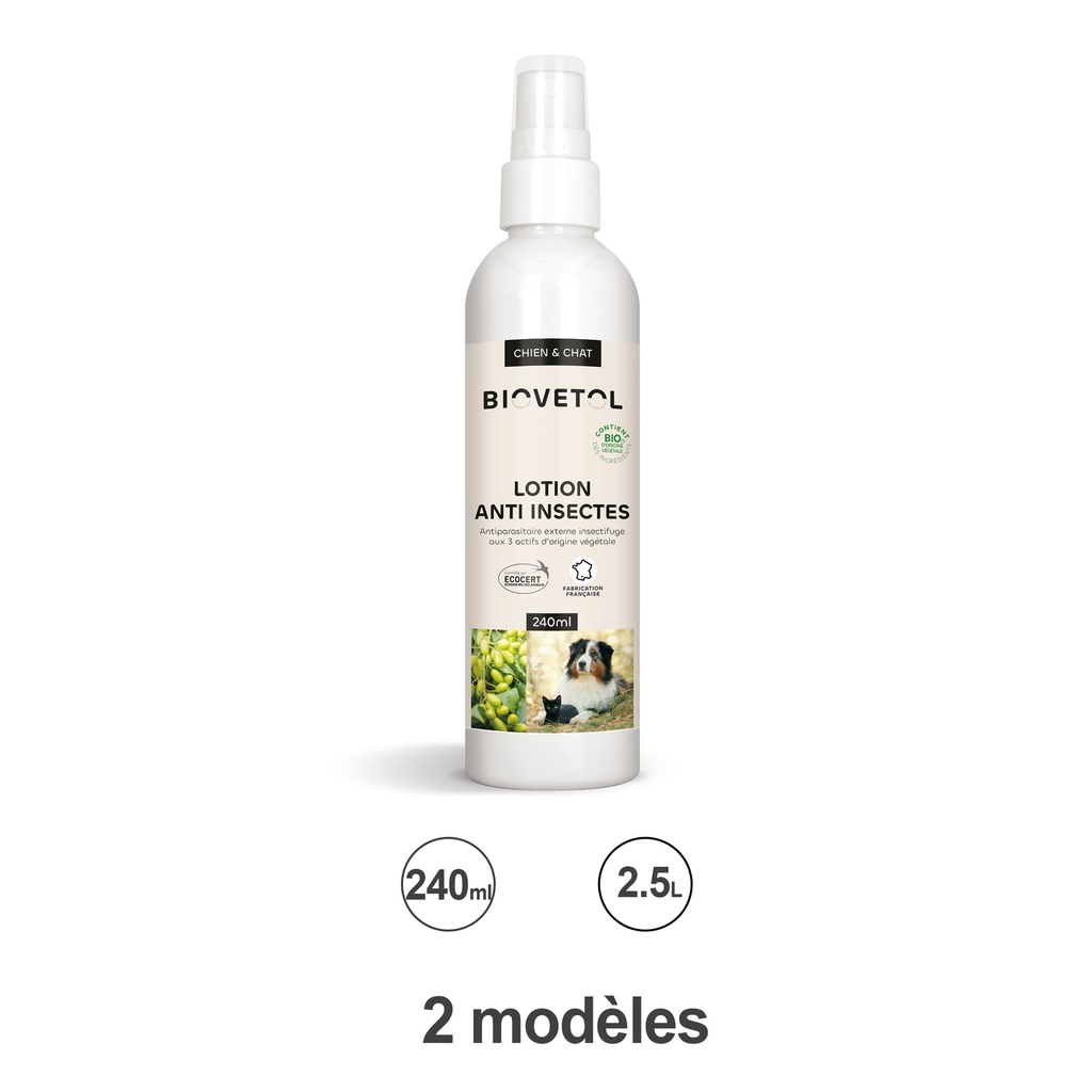 LOTION ANTI-INSECTES 240ML BIOVETOL