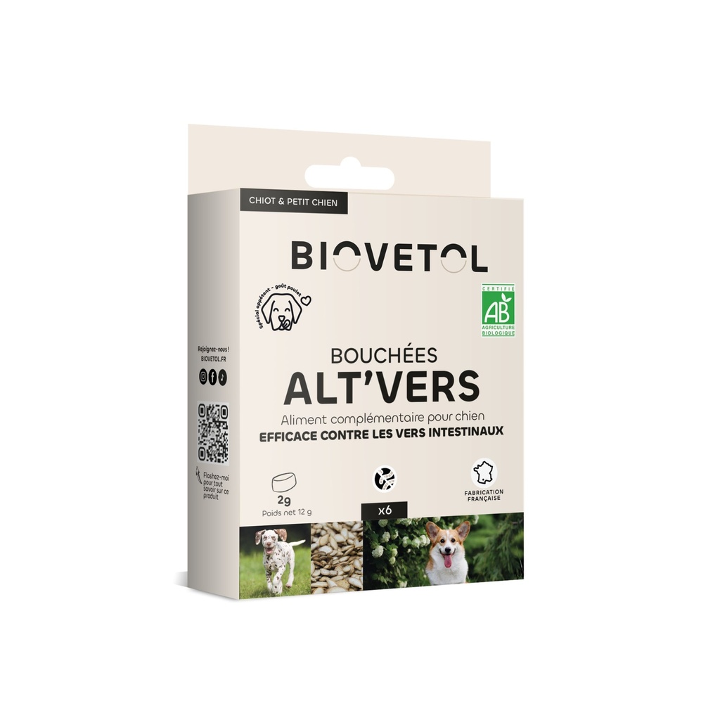 BOUCHEES ALT'VERS PETIT CHIEN < 15kgs (6*5g)