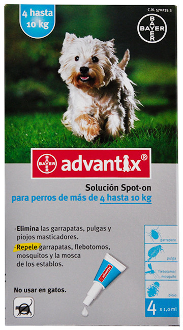 ADVANTIX PETIT CHIEN 4-10 KG 4 PIP < PRIX NET