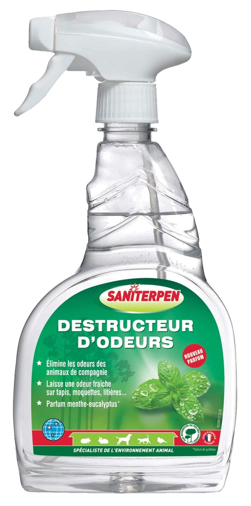 SANITERPEN DESTRUCTEUR D'ODEURS PULVÉ MENTHE 750 ml