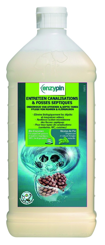 ENZYPIN ENTRETIEN CANALISATIONS ET FOSSES SEPTIQUES 1L