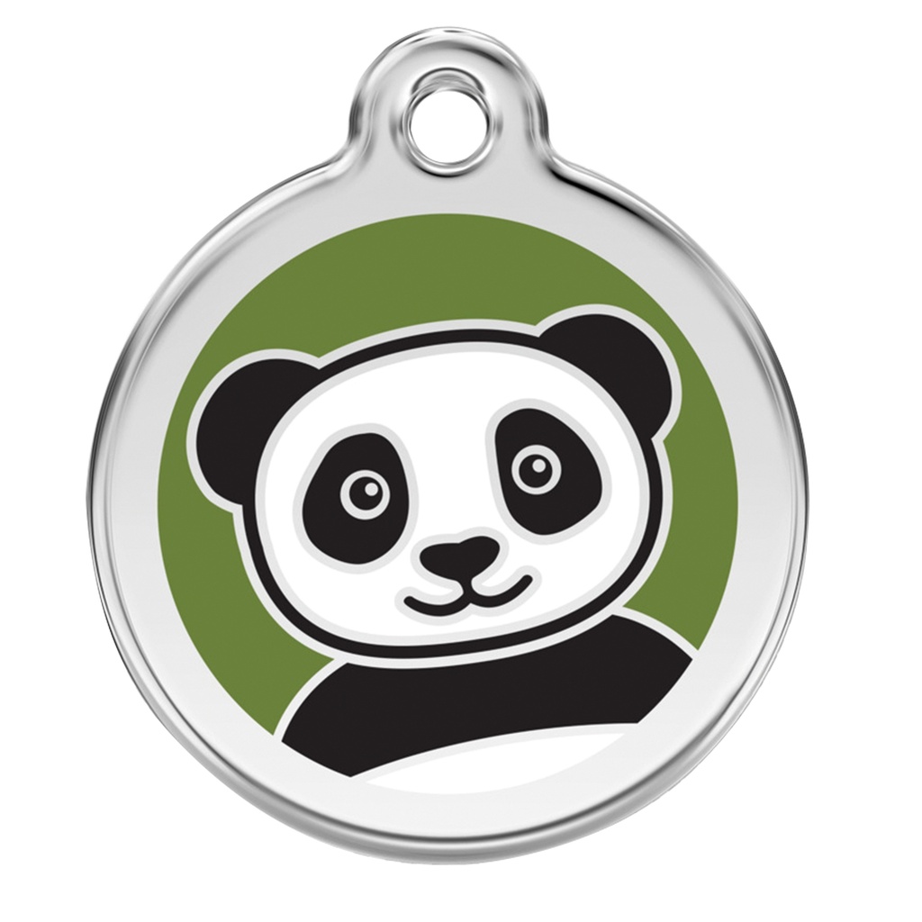 MEDAILLE CHIEN RED DINGO 20MM PANDA VERT DEREF