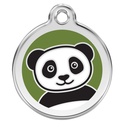 MEDAILLE CHIEN RED DINGO 20MM PANDA VERT DEREF