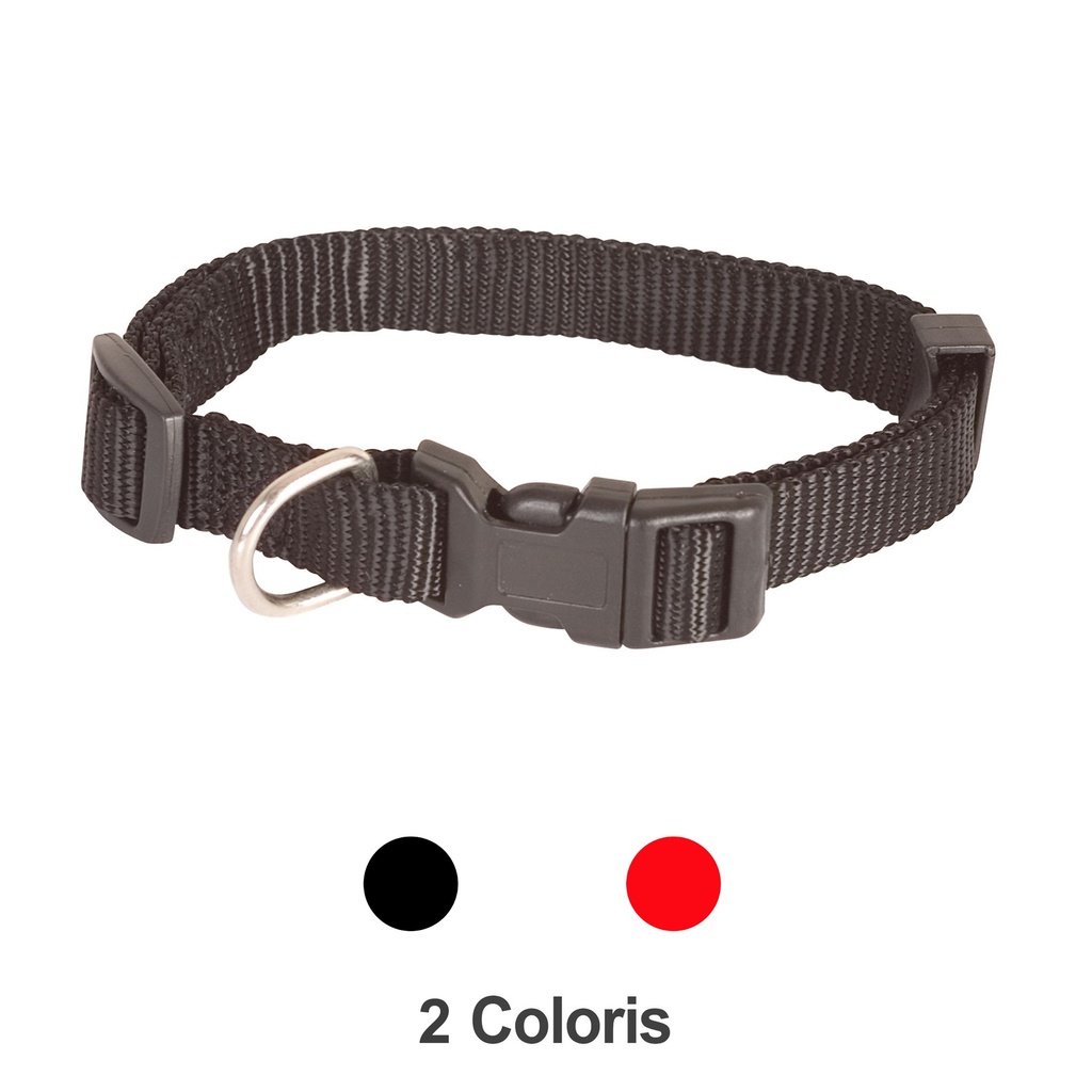 COLLIER NYLON ESSENTIEL ROUGE 10mm x 20/35cm