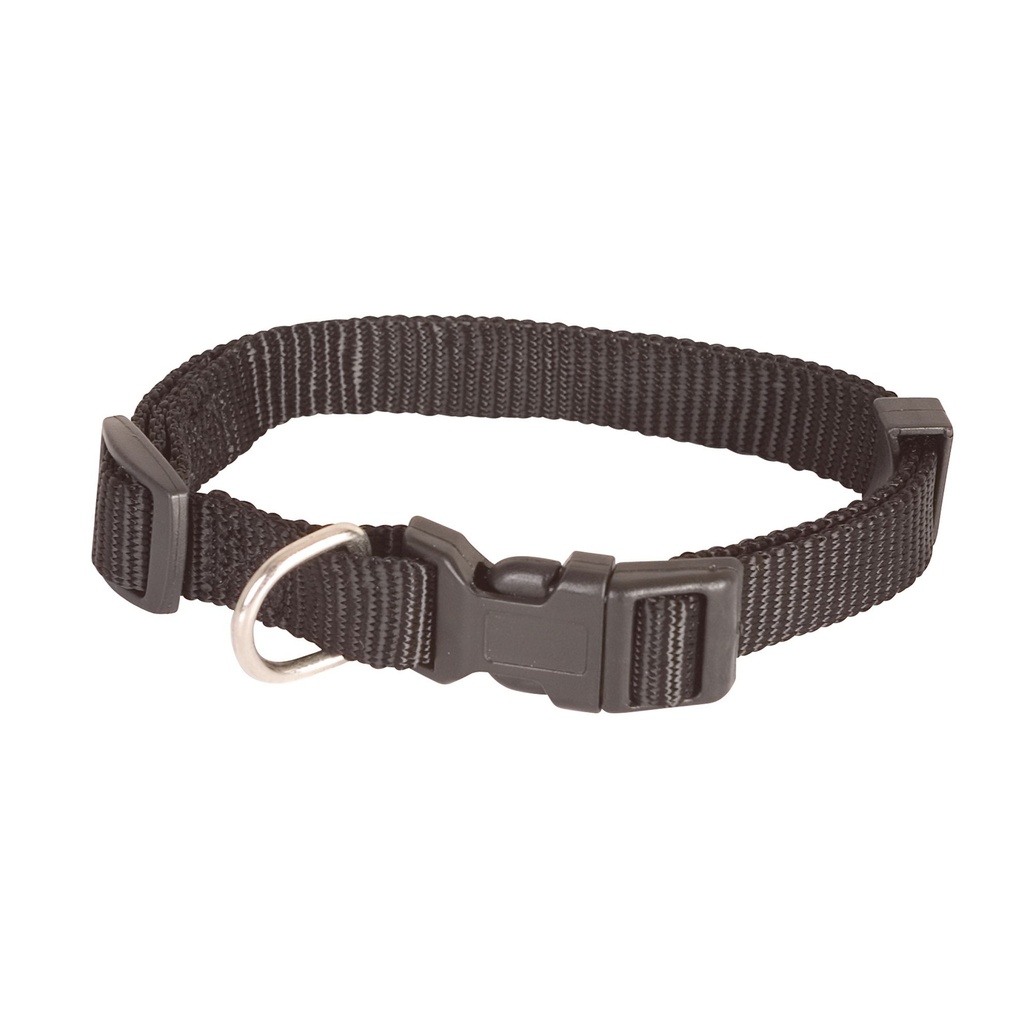 COLLIER NYLON ESSENTIEL NOIR 10mm x 20/35cm