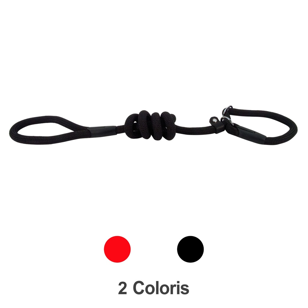LAISSE LASSO CORDE BASIC 7MM X 150CM ROUGE