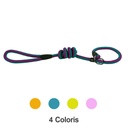 LAISSE LASSO CORDE FLUO 10MM X 150CM ORANGE/TURQUOISE