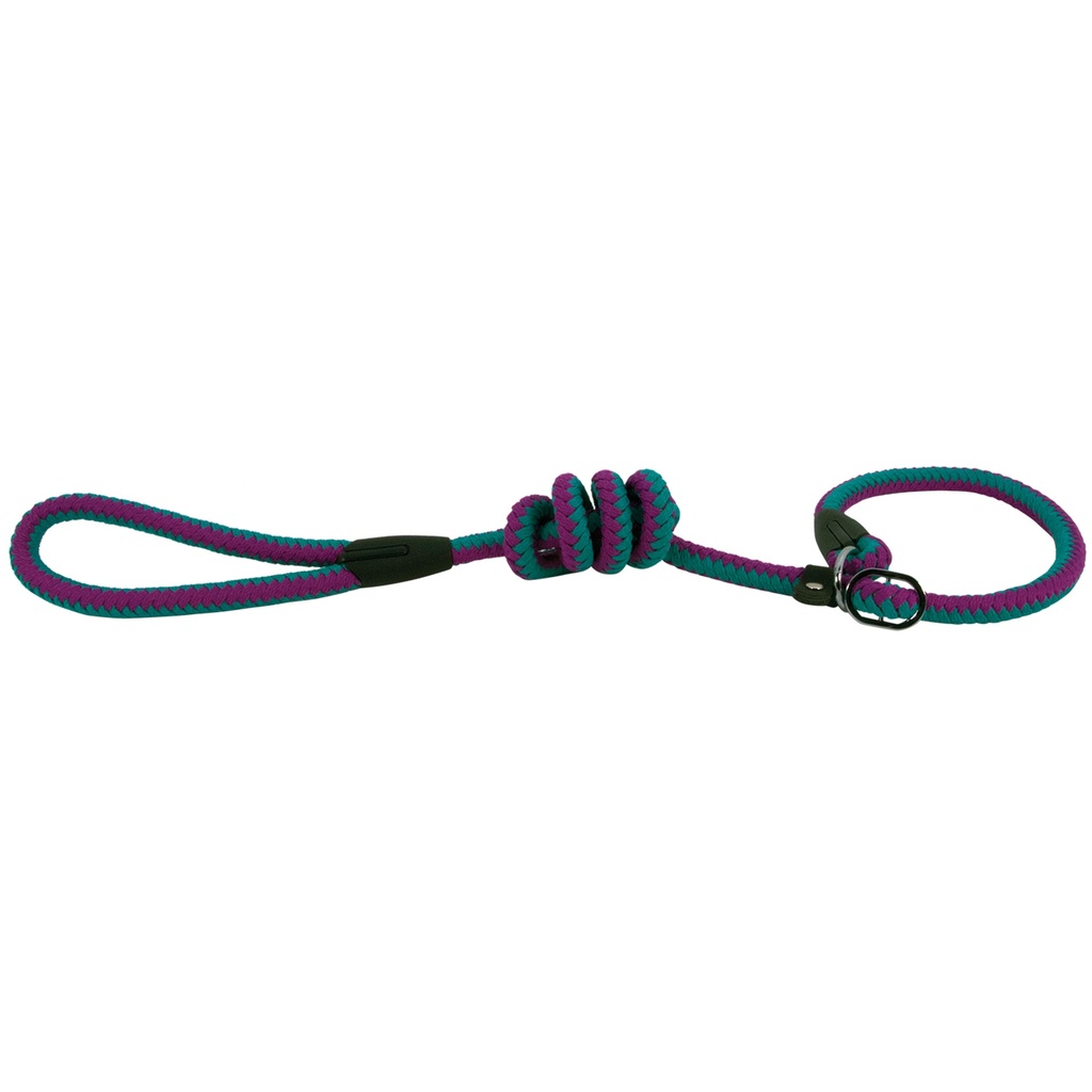 LAISSE LASSO CORDE FLUO 10MM X 150CM BLEU/VIOLET