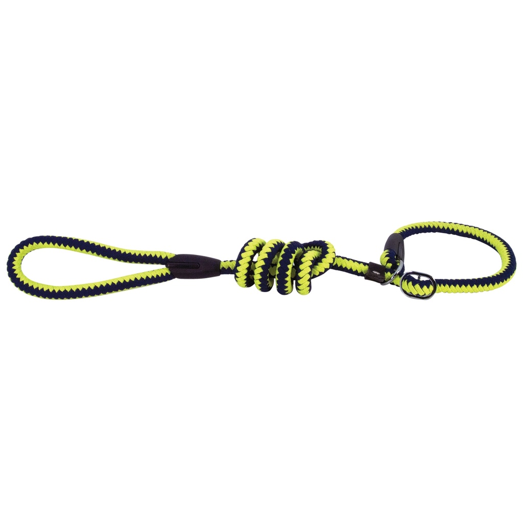 LAISSE LASSO CORDE FLUO 10MM X 150CM JAUNE/BLEU