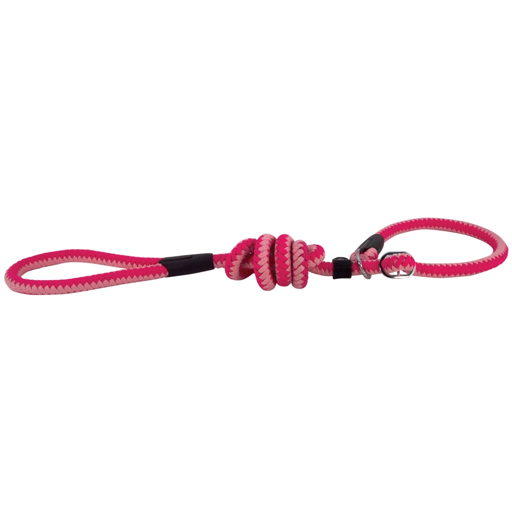 LAISSE LASSO CORDE FLUO 10MM X 150CM ROSE