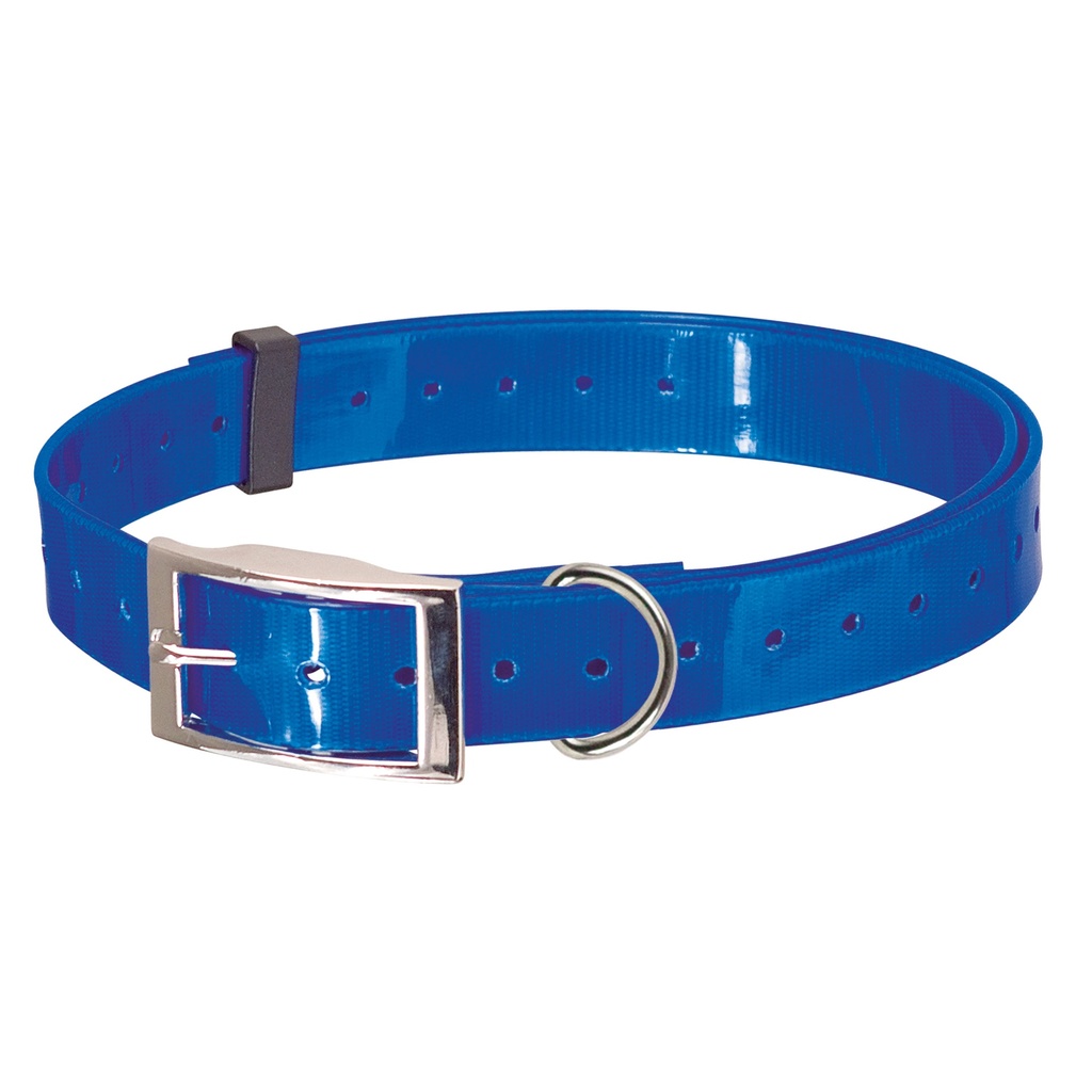 COLLIER NYLON/POLYURETHANE 24-82CM X 25 mm BLEU