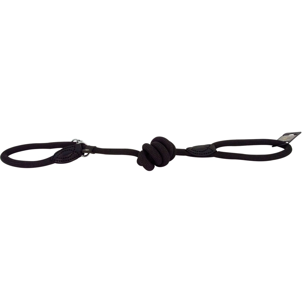 LAISSE LASSO CORDE RUN-AROUND 6MM X 150CM NOIRE