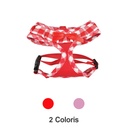 HARNAIS AIR MESH MOTIF VICHY ROUGE TXS 23-33CM DEREF A PUIS