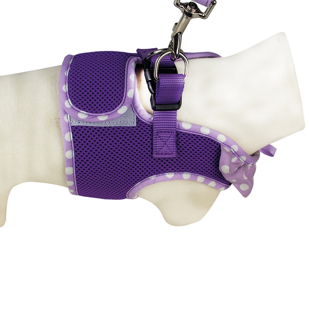 HARNAIS TEE SHIRT AIR MESH + LAISSE A POIS TXS -VIOLET
