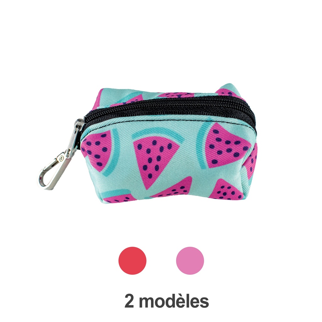 SAC A DEJECTIONS MOTIF PASTEQUES ROUGE