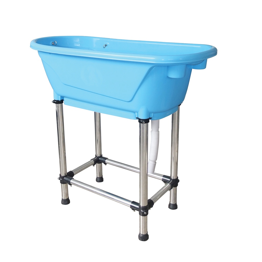 BAIGNOIRE PLASTIQUE BLEUE 95 X 50 X 91 CM