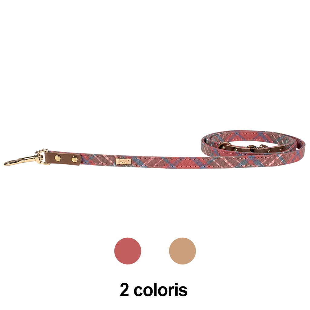 LAISSE SCOTTISH ROUGE 1,2M X15MM