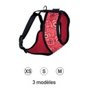 HARNAIS MOTIF BANDANA ROUGE XS 33-45CM