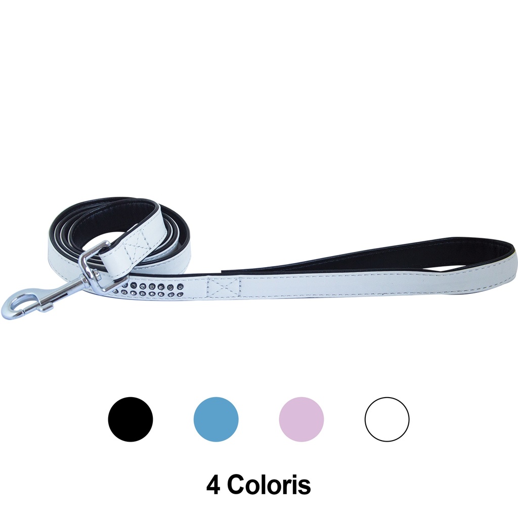 LAISSE GLAMOROUS NOIRE 20MM X 120CM