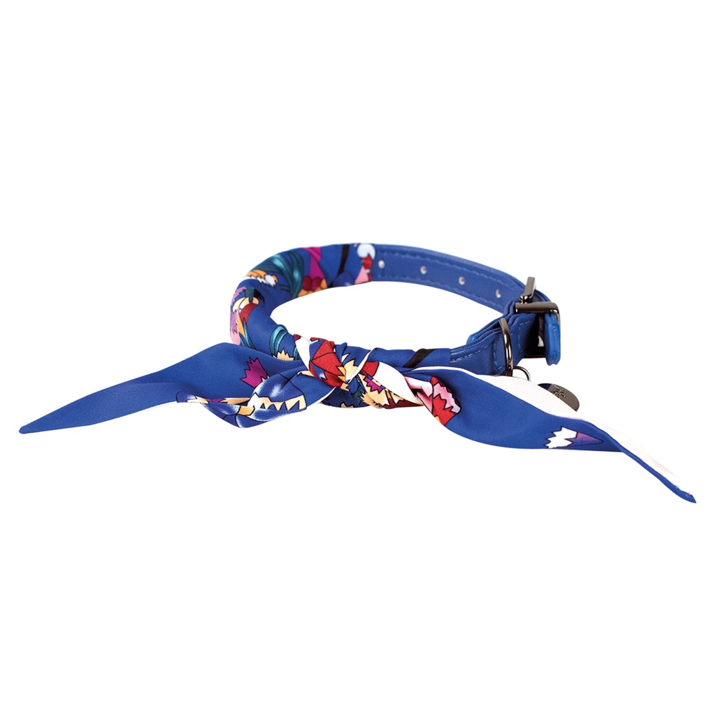 COLLIER CHIEN SO CHIC T30 21-26CM X 15MM BLEU DEREF