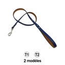 LAISSE CUIR INDIGO 15MM X 120CM DEREF