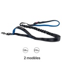 LAISSE ANTI BUMP BLEUE ET NOIRE 120-150 CM - 2,5CM