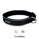 COLLIER BASICA NOIR L 45-51CM X 3,5CM