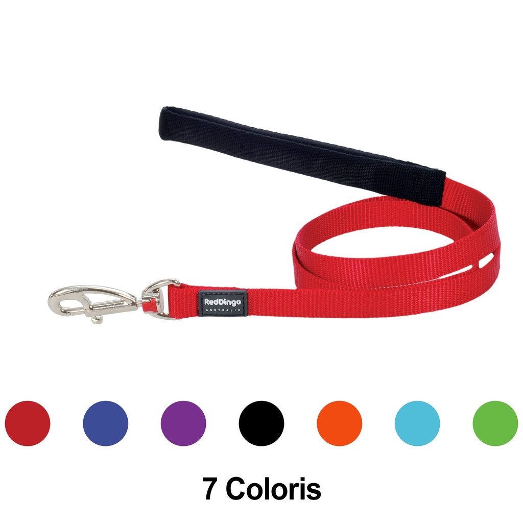 LAISSE RED DINGO 1M20 - 12 MM ROUGE