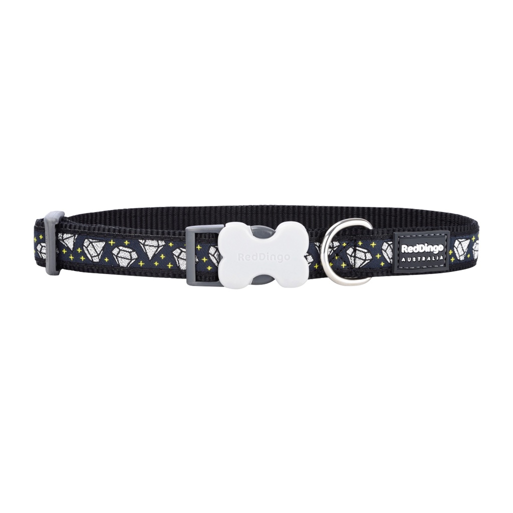 COLLIER RED DINGO DIAMANT NOIR 20-32CM 12MM