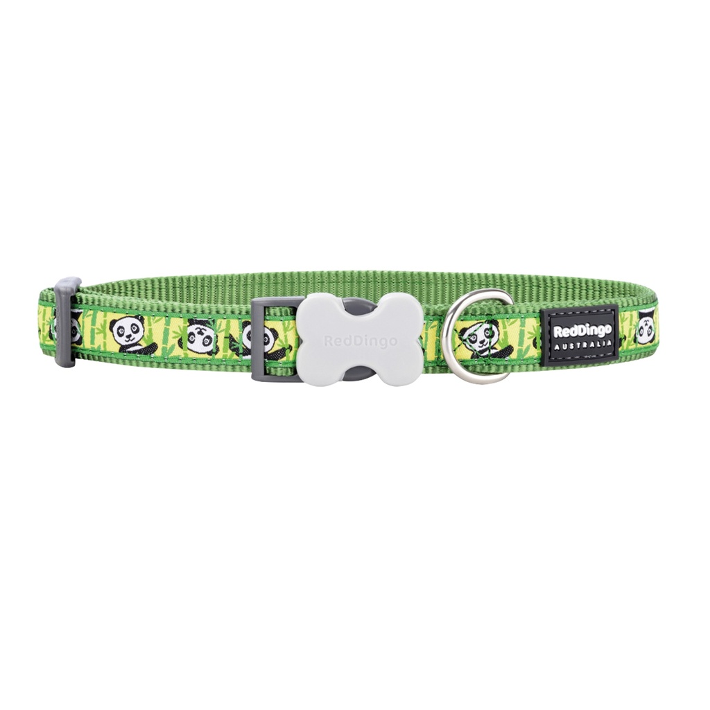 COLLIER RED DINGO PANDA VERT 20-32CM 12MM
