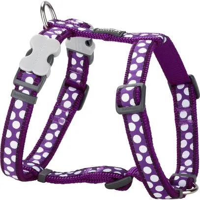 HARNAIS VIOLET POIS BLANC 30-44CM 12MM