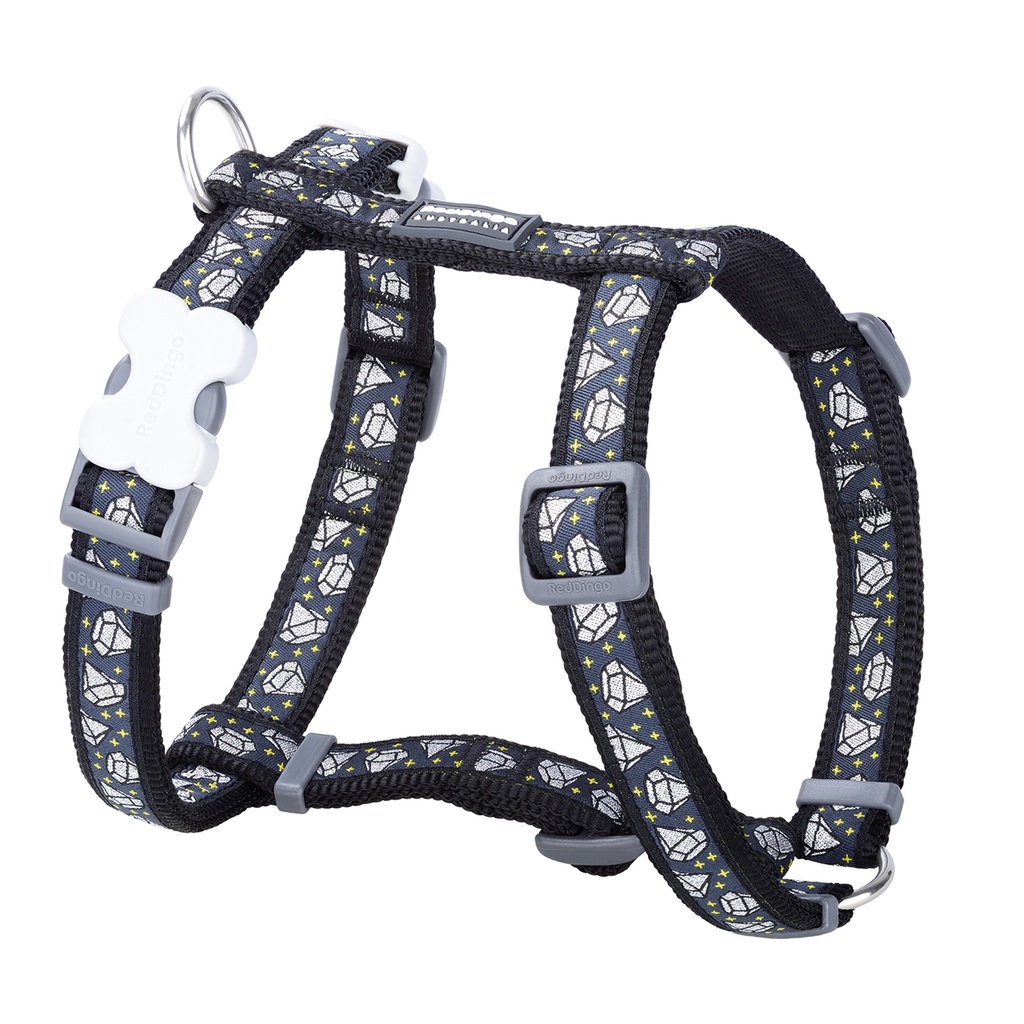 HARNAIS RED DINGO DIAMANT NOIR 30-44CM 12MM