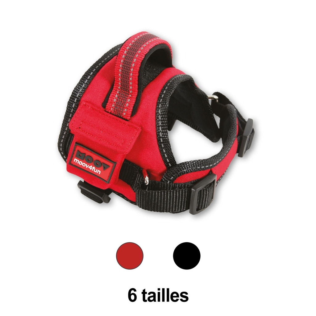 HARNAIS CONFORT REG XS MOOV ROUGE