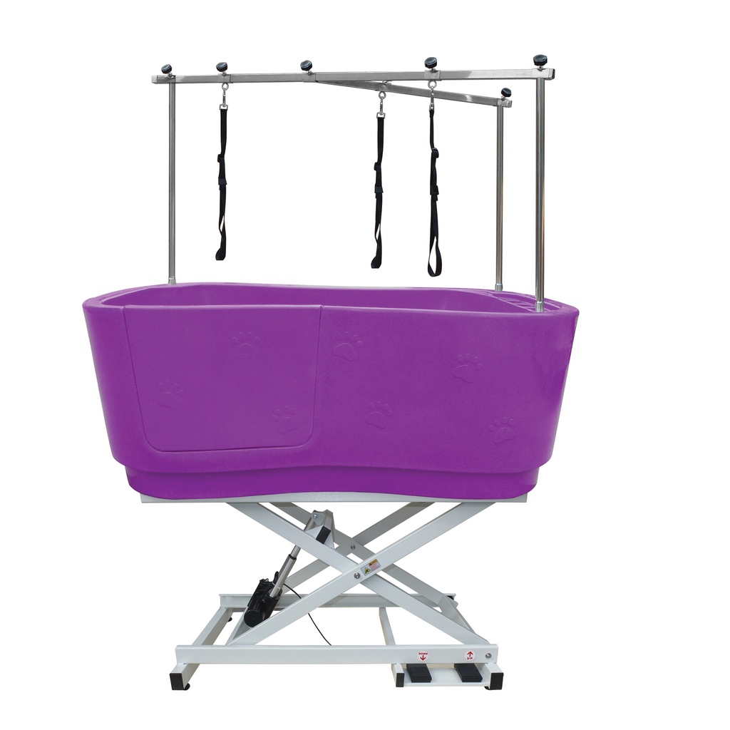 BAIGNOIRE PVC VIOLET 148 x 80 cm CHASSIS ELECTRIQUE CDE PIED