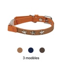 COLLIER CHAT STAR IS BORN 16-28CM X 10MM BEIGE DEREF