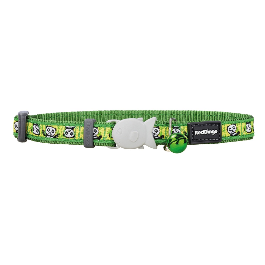COLLIER CHAT RED DINGO 20-32 12MM PANDA VERT