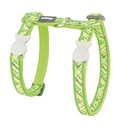 LAISSE ET HARNAIS CHAT FLANNO VERT tour de cou : 21 a 35 cm poitrail 27,5 a 47,