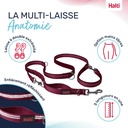 LAISSE MULTI POSITION ANATOMY HALTI MAGENTA SMALL