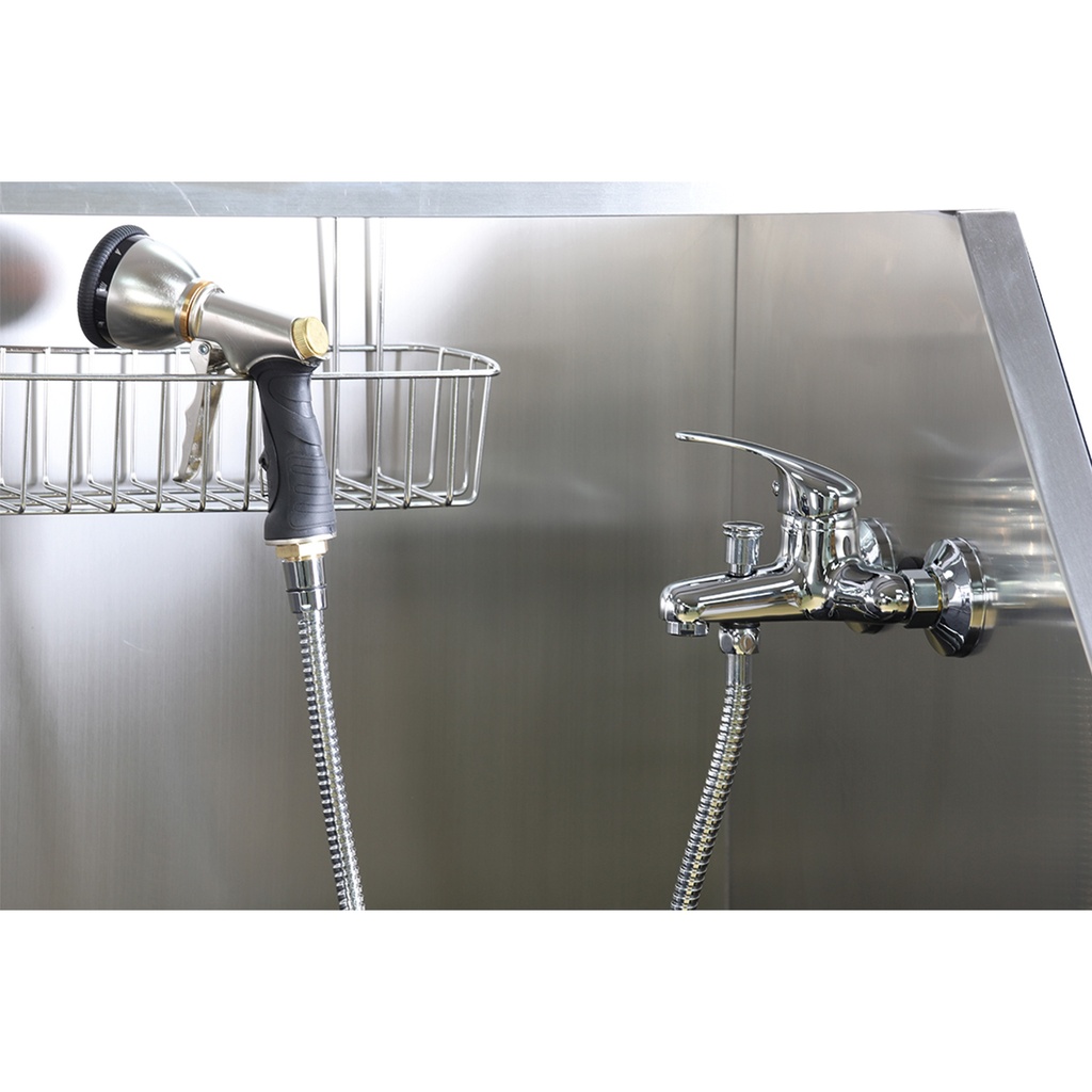 BAIGNOIRE INOX SUR PIED