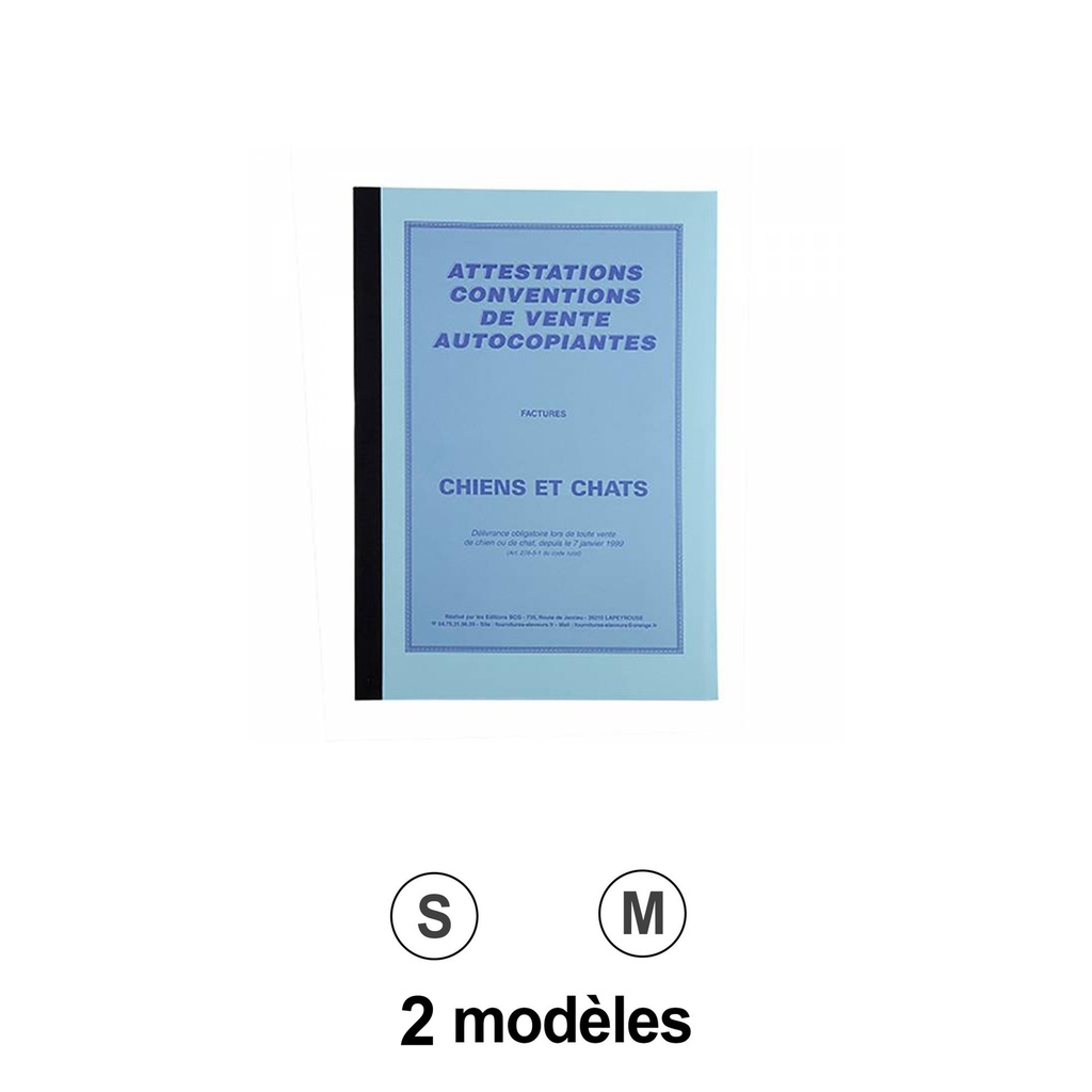 CARNET ATTESTATION VENTE X25 EXEMPLAIRES