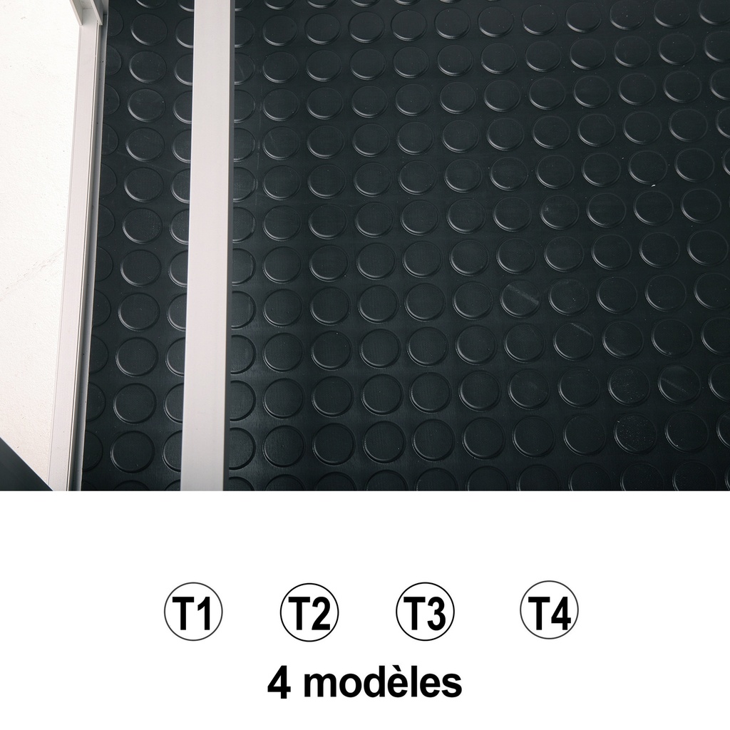 TAPIS CAOUTCHOUC POUR CAISSE MISE BAS PRO POUR A4100 81X81CM